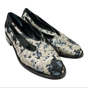 CO. Collections Metallic Floral Flats Size 37
